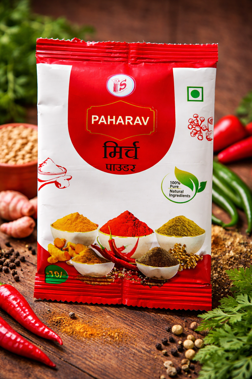 Paharav Premium Mirch Powder | 100% Pure Natural Red Chili Powder for Authentic Indian Taste